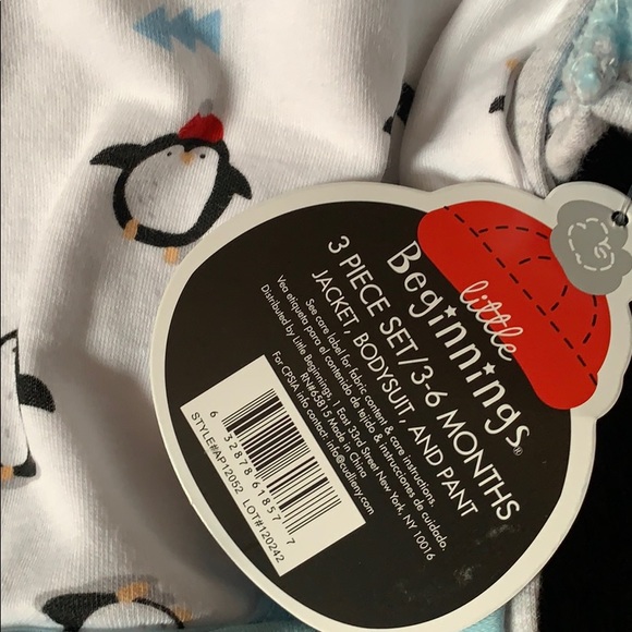 Little Beginnings 3piece Set 3-6M 💙🤍 - Picture 4 of 4